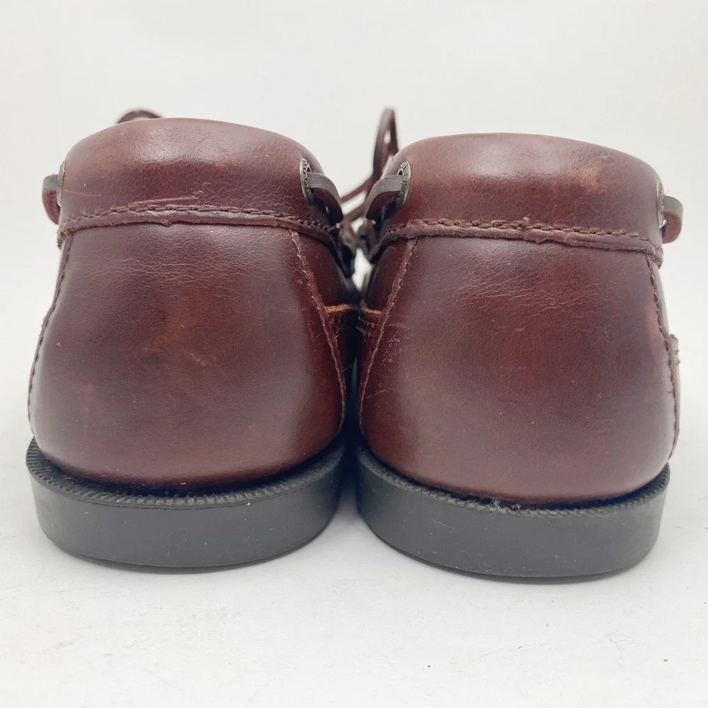 Life Outdoors One Eyelet Leather Boat Shoe Moccasin Mens 11B Brown